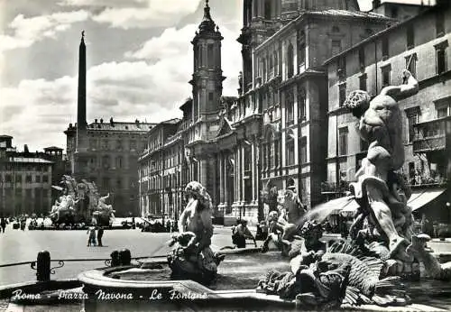 Italy Roma Piazza Navona - le fontane