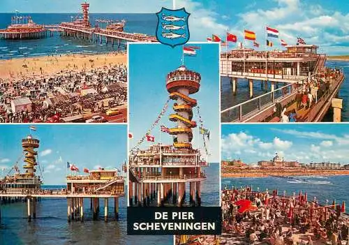 Netherlands Groeten uit den Haag Scheveningen pier and sea side