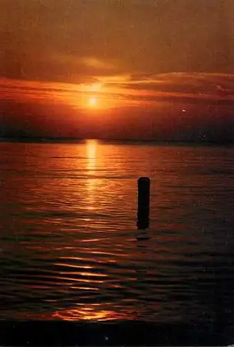 Belgium sunset view over sea