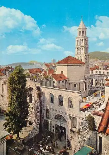 Croatia Split church and stone wall