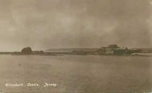 Jersey Elizabeth Castle fortifications real photo