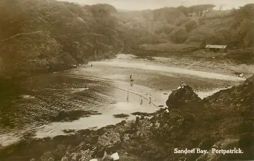Bathing Sandeel Bay Portpatrick Wigtownshire Scotland real photo