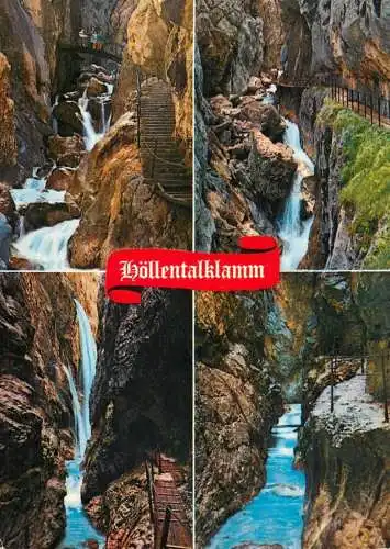 Germany Garmisch Partenkirchen Hollentaklamm waterfall mountain