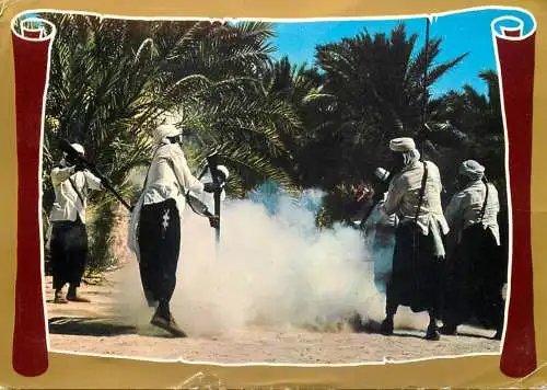 Algeria charming south folklore military armed soldiers