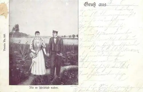 AK 1900 Uls er Ubschied Gruss aus ...
