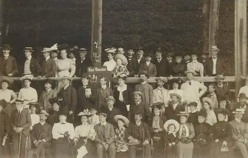 AK Deutschland Kur Theater theatre spectators photo postcard social history c.1913