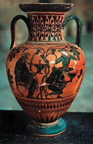 Greece Rhodes musee archeologique amphore attique a figures noires