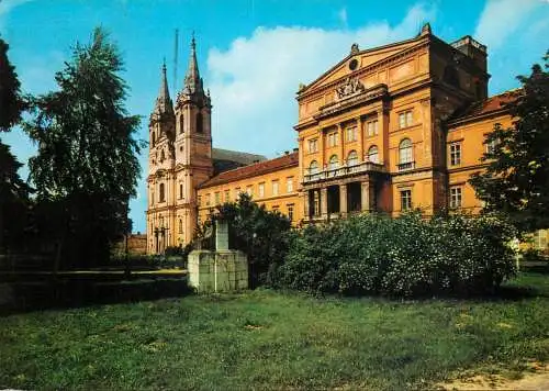 Hungary Zirc Konyvtar and the abbacy church 1983