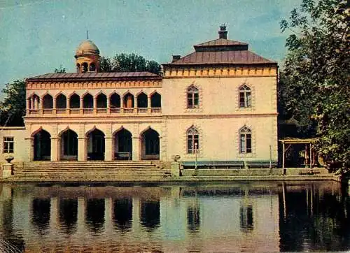 Uzbekistan Bukhara monument and lake
