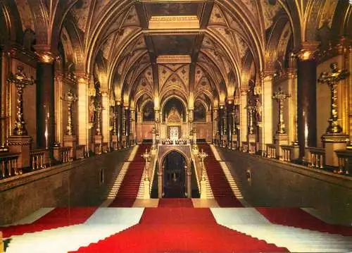 Hungary Budapest Parliament interior state stairhall