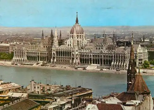 Hungary Budapest Parliament and Danube 1975