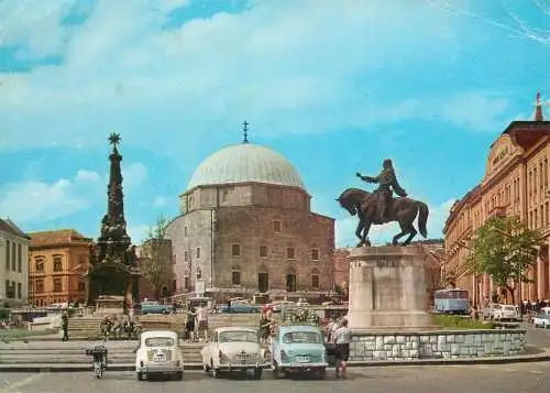 Hungary Pecs Janos Hunyadi and the djami of pasha Gazi Khasim