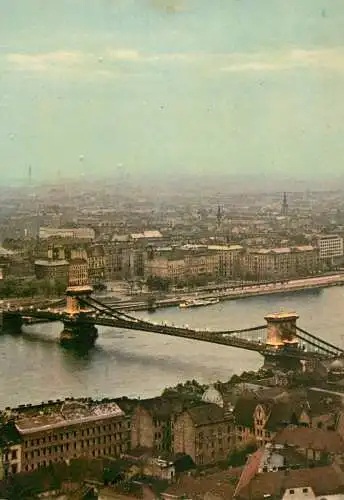 Hungary Budapest landmarks chain bridge aerial