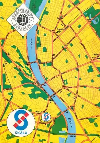 Hungary Budapest map Schonherz Zoltan
