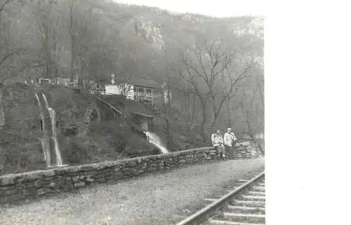 Europe postcard place to identify friends next to railway