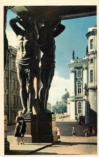 Russia Leningrad Portico of the Hermitage