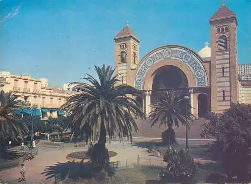 Algeria Oran la place de la cathedrale 1974