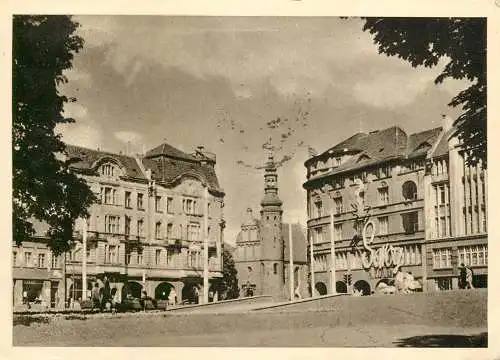 Poland Bydgoszcz Union square and poor Clares church 1965