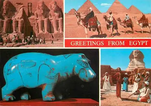 Egypt Giza pyramids four statues Ramses II Abu Simbel Rock temple