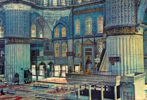 Turkey Istanbul the blue mosque interior
