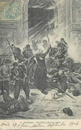 cpa Bazeilles en 1870