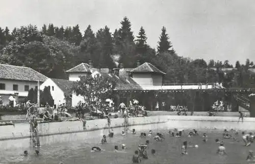 Romania Geoagiu-Bai spa resort outdoor swimming pool butterfly stamp