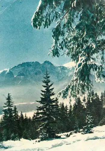 Poland Zakopane mount Giewont from Mount Gubalowka