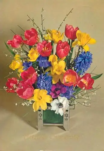 Flower postcard Hungary flower bouquet