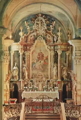 Hungary Tihany main altar of the Abbacy church