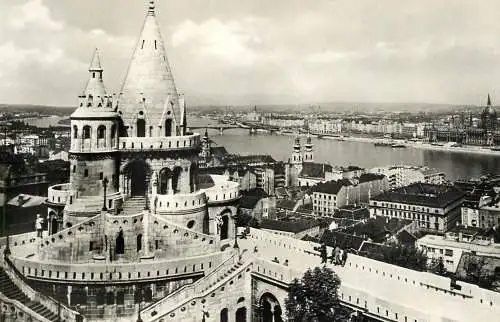 Hungary Budapest Halaszbastya & city view