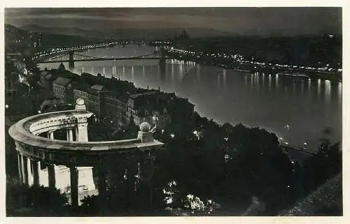 Hungary Budapest night panorama