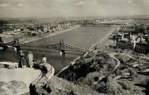 Hungary Budapest cityscape & Danube bridges