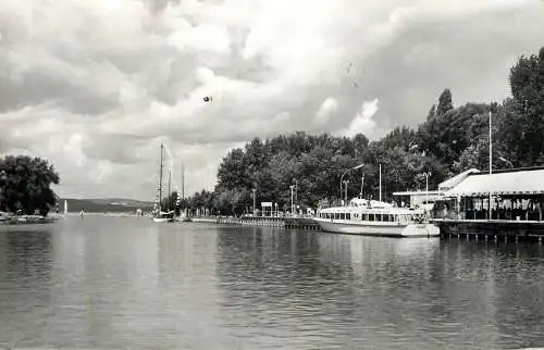 Hungary Siofok river quai promenade sailing vessel