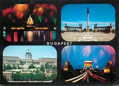 Hungary Budapest landmarks fire works