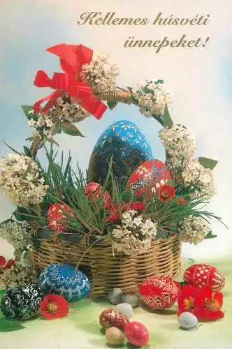 Easter scene Kellemes Husveti Unnepeket