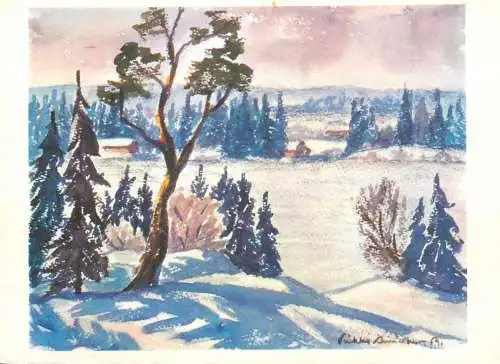 Sweden Näsbypark winter painting