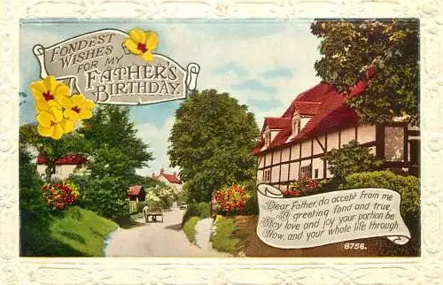 Holiday postcard Birthday father birthday