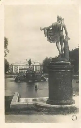 Russia Leningrad palace statues and fountains