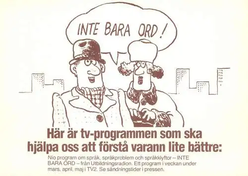 Sweden tv show advertising funny caricature