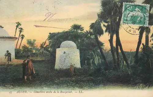 Alger cimetiere arabe cpa 1908