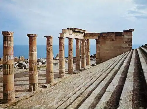 Greece the hellenic colonnade and grand stairway