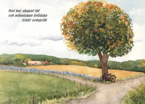 Sweden original Kerstin Svensson painting landscape