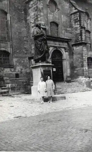 Allemagne foto city1965 Weimar Helder church and statue