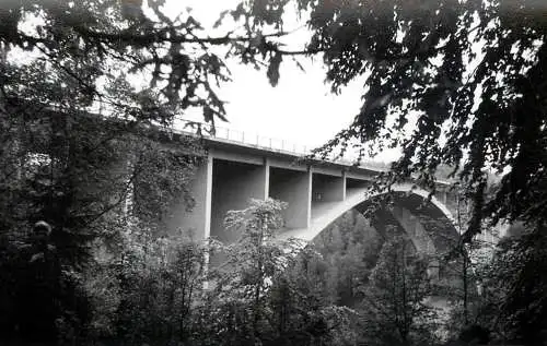 Allemagne foto city1965 Thuringia Teufelsteg highways autobahn bridge pilon