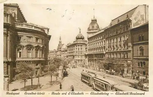 Hungary Budapest Elisabeth Boulevard tramway