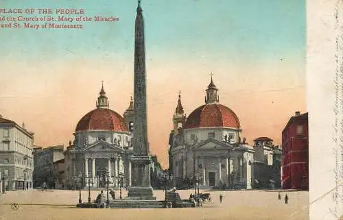 Italy Roma Place of the People & Church of St Mary of the Miracles