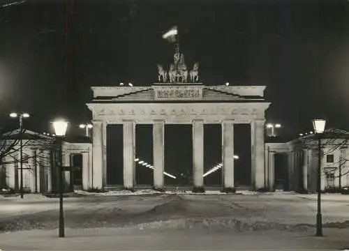 Germany Berlin Unter den Linden Brandenburg Gate nocturnal view