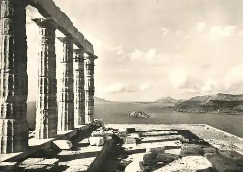 Greece Kap Sunion Poseidontempel Blick an der Meer