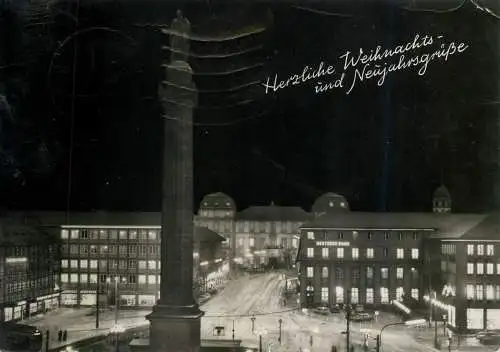 Germany Darmstadt Luisenplatz bei Nacht