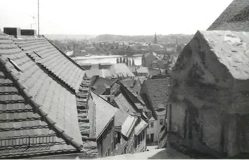 Allemagne foto city1965 Meissen rooftop and Elba bridge